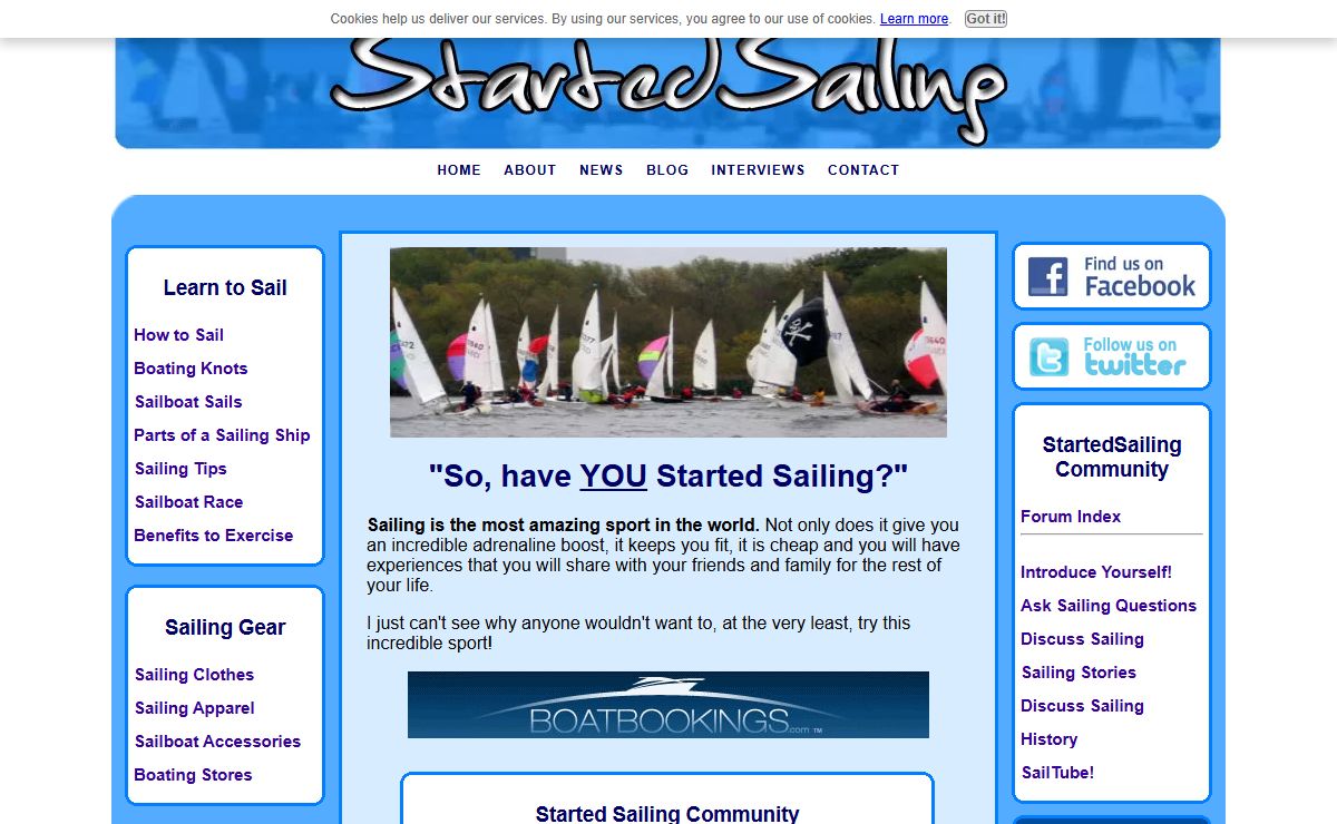 "So, have YOU Started Sailing?"