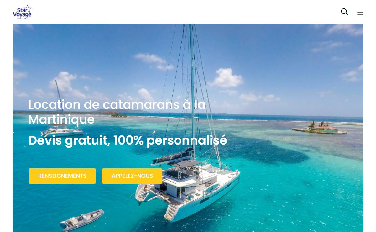 Location catamaran Martinique avec ou sans équipage - STAR VOYAGE ANTILLES