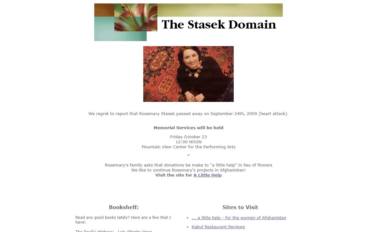Rosemary Stasek Website