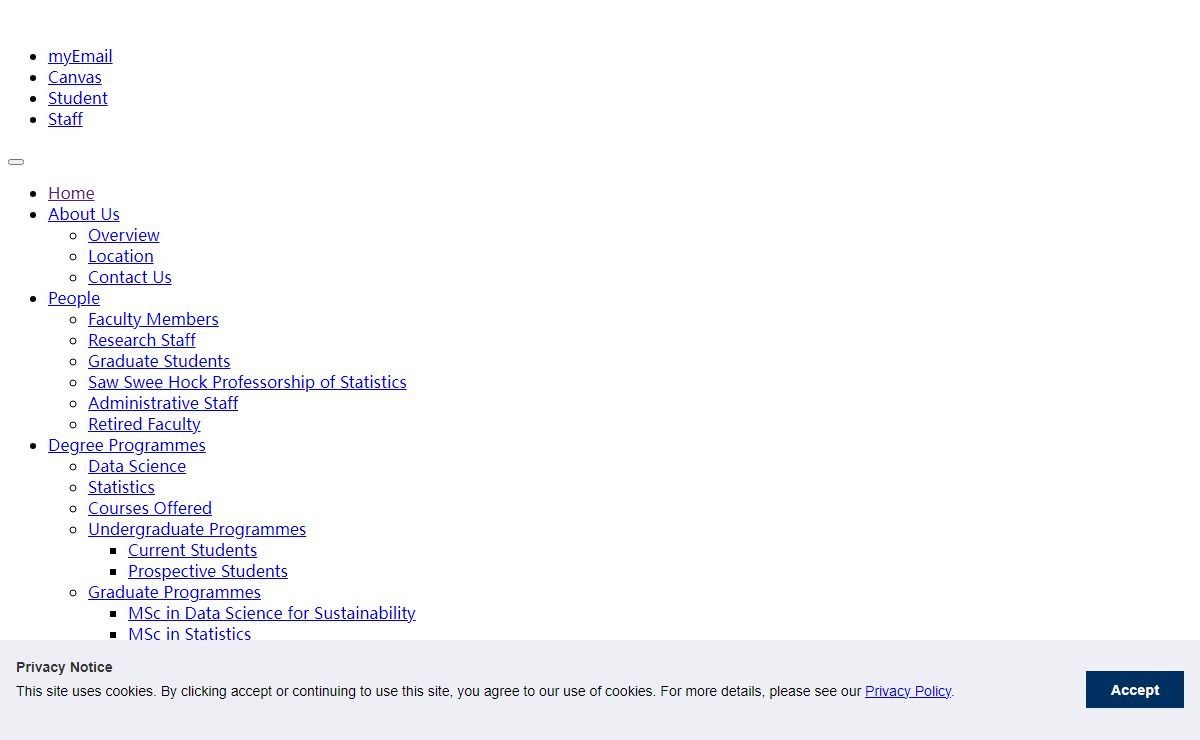Department of Statistics & Data Science - NUS Faculty of Science