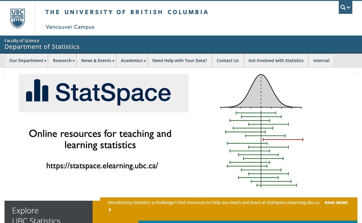 UBC Department of Statistics |