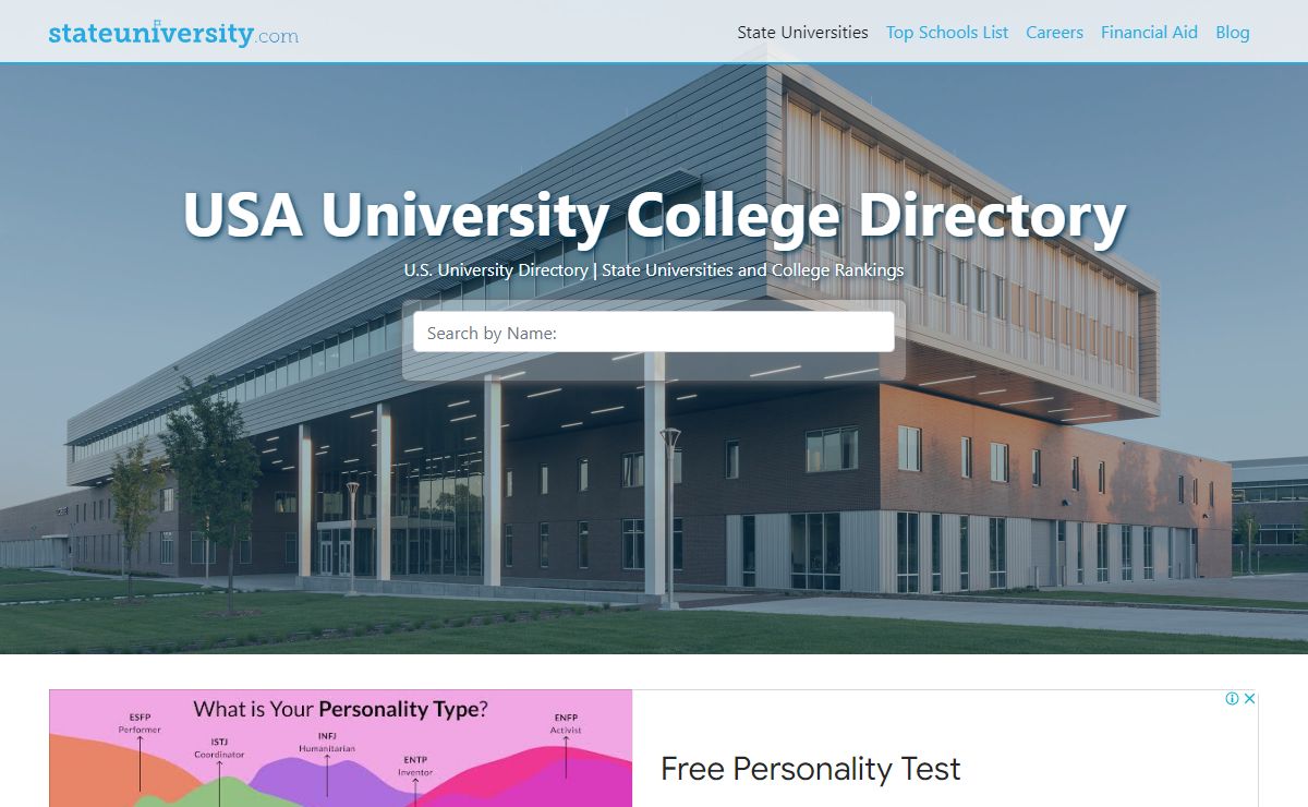 USA University College Directory - U.S. University Directory - State Universities and College Rankings