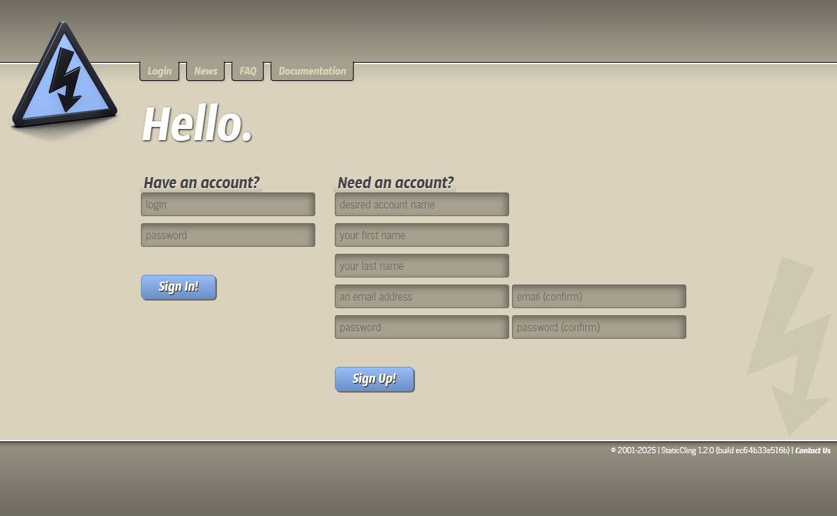 StaticCling :: Welcome!