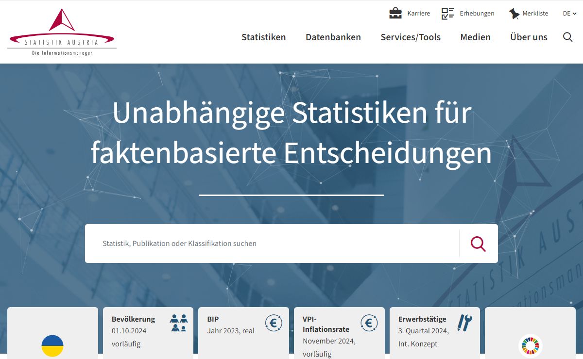 Startseite - STATISTIK AUSTRIA - Die Informationsmanager