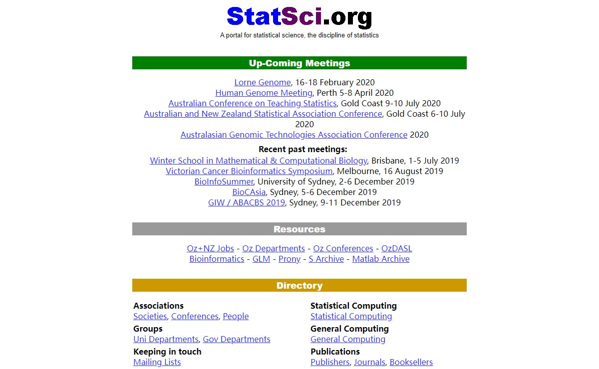 Statistical Science Web