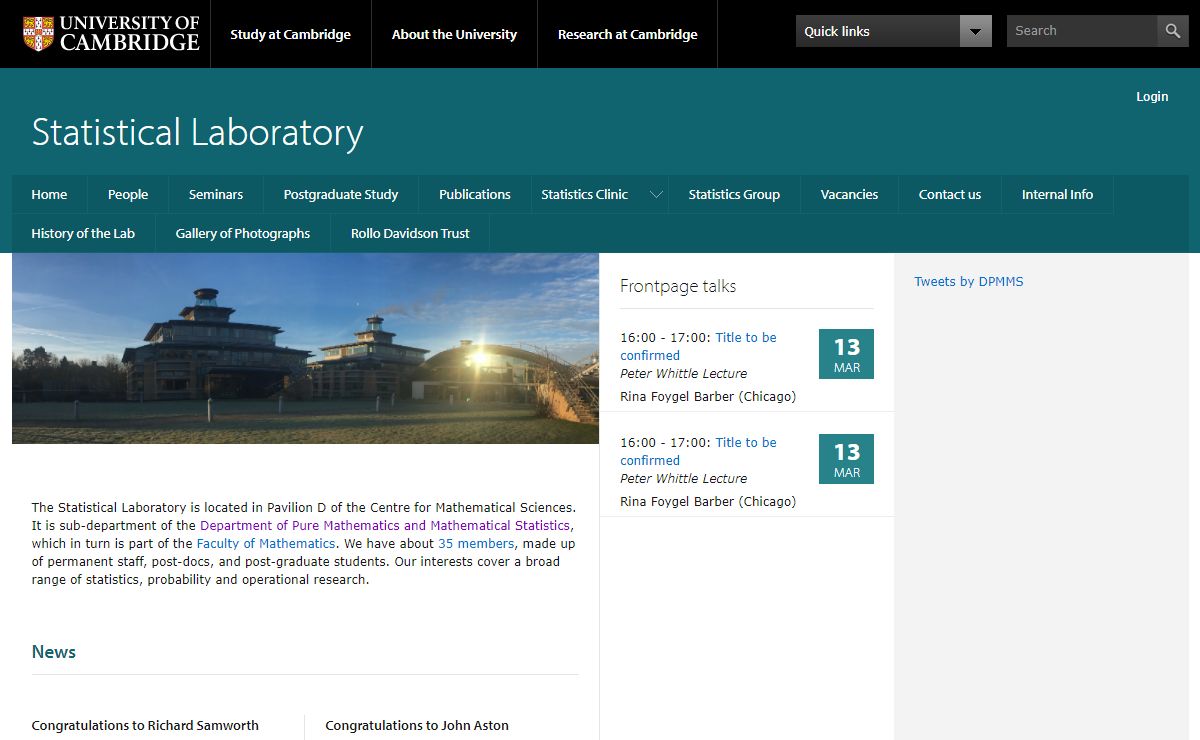 Index | Statistical Laboratory