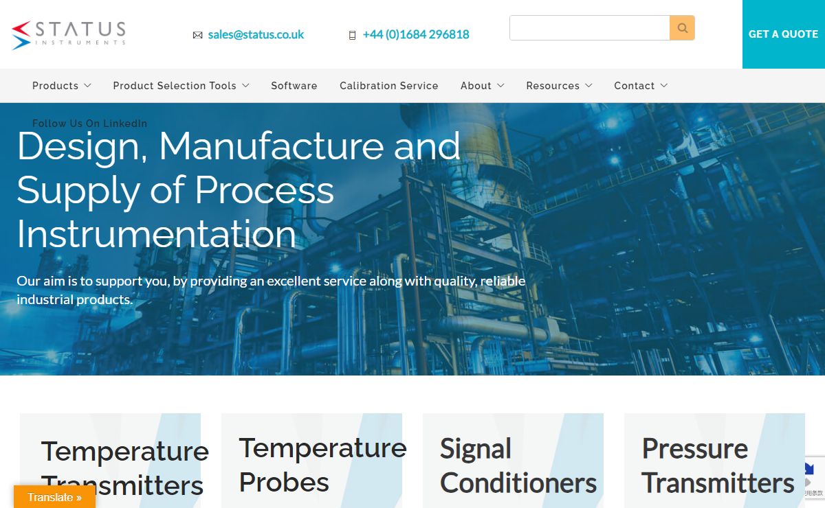 temperature probes, transmitters and signal conditioners