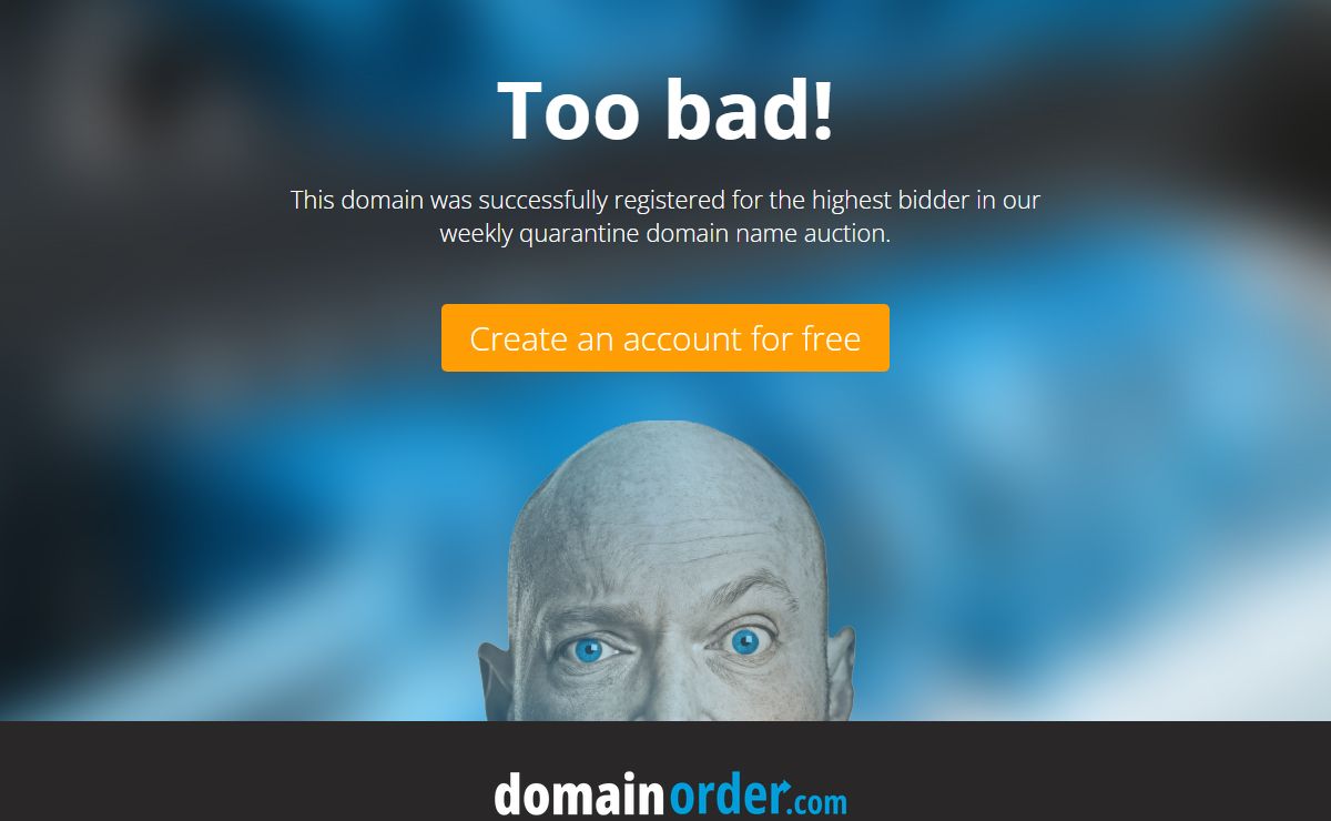 This domain was successfully registered for the highest bidder in our weekly auction.