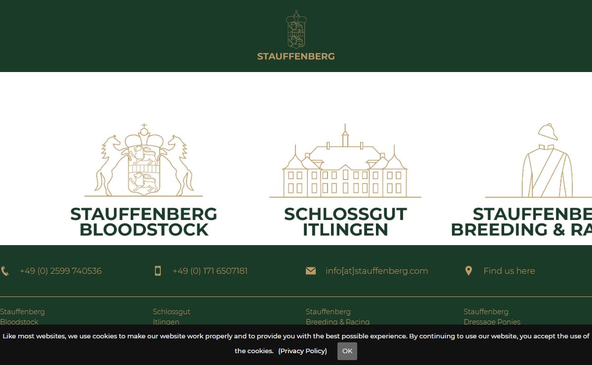 Stauffenberg - Breeding and Racing | Stauffenberg Bloodstock | Graf and Grafin Stauffenberg | Schlossgut Itlingen | Stauffenberg Dressur Ponies