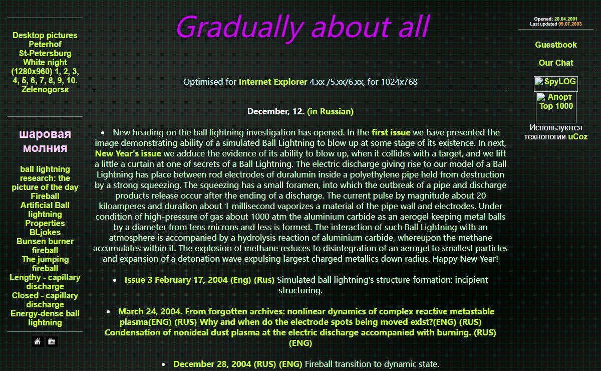 Gradually about all / Main page