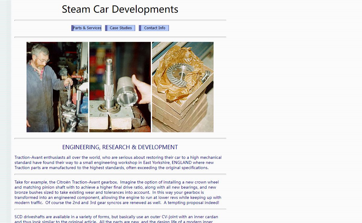 Steam Car Developments