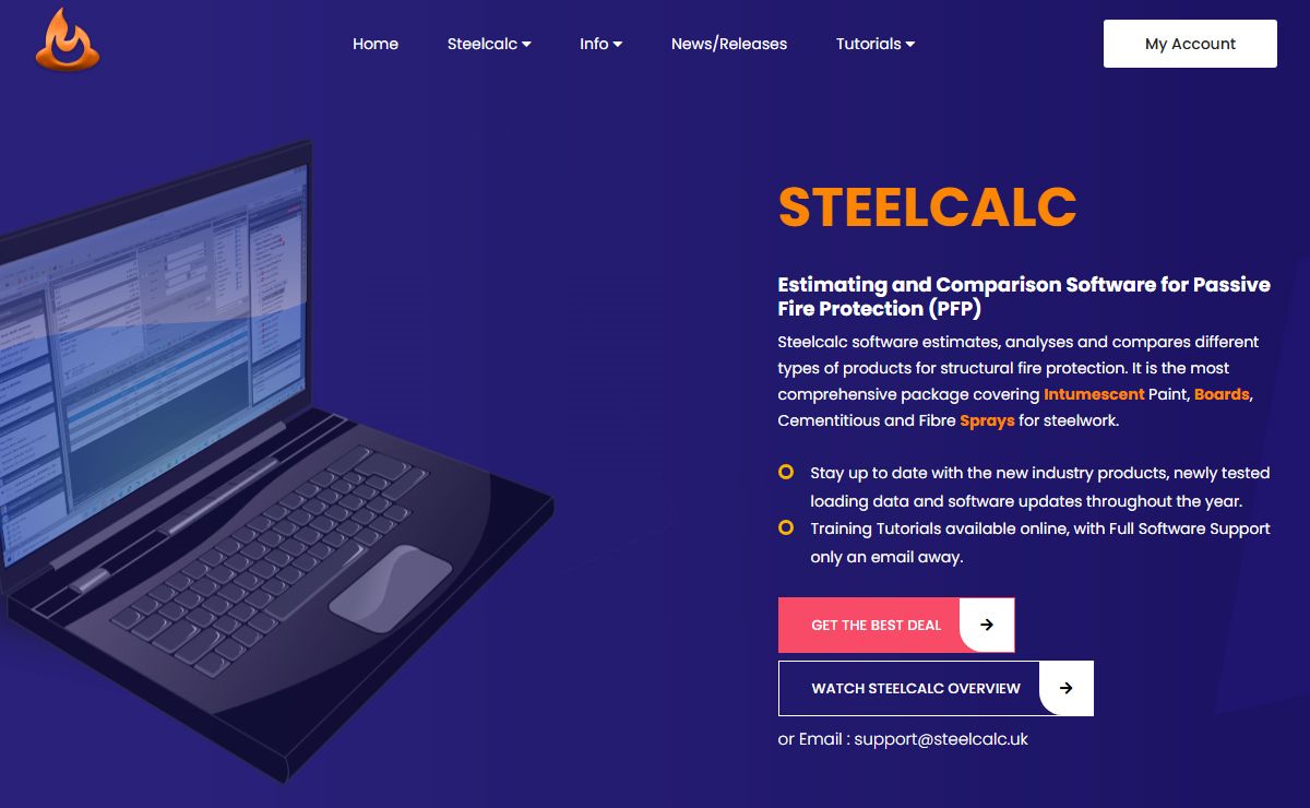 Steelcalc - Estimating and Comparison Software for Passive Fire Protection - Intumescent Paints, Sprays and Boards