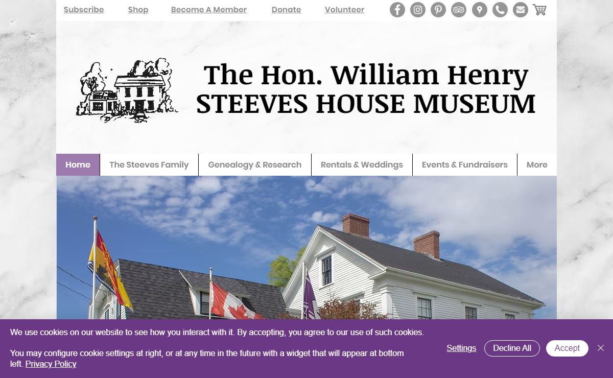 Steeves House Museum | 40 Mill Street, Hillsborough, NB, Canada | Things To Do | History | Heritage | Confederation | Steeves Family | Albert County | New Brunswick | Guided Tours | Genealogy | Events
