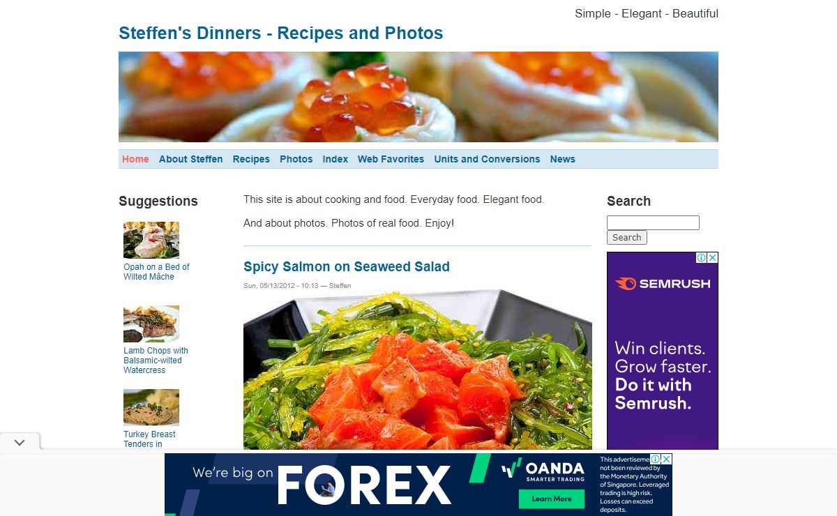 Steffen's Dinners - Recipes and Photos | Simple - Elegant - Beautiful