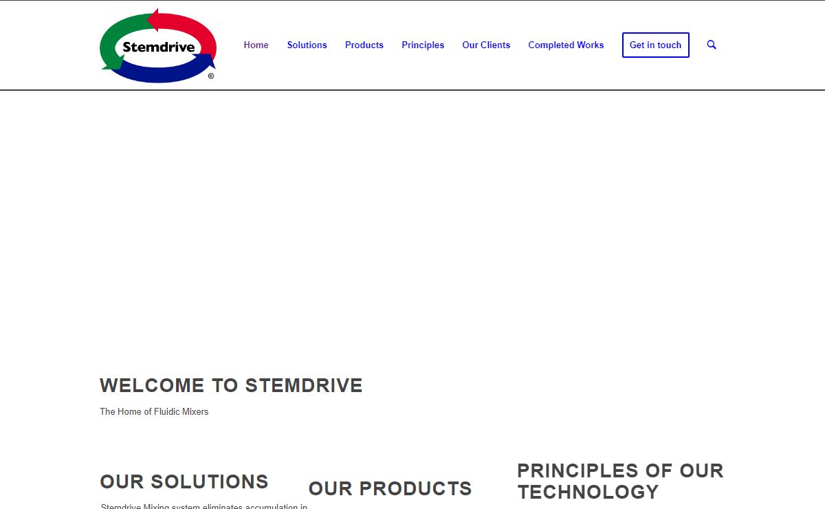 Stemdrive Ltd – Patented Fluidic Sludge Mixers