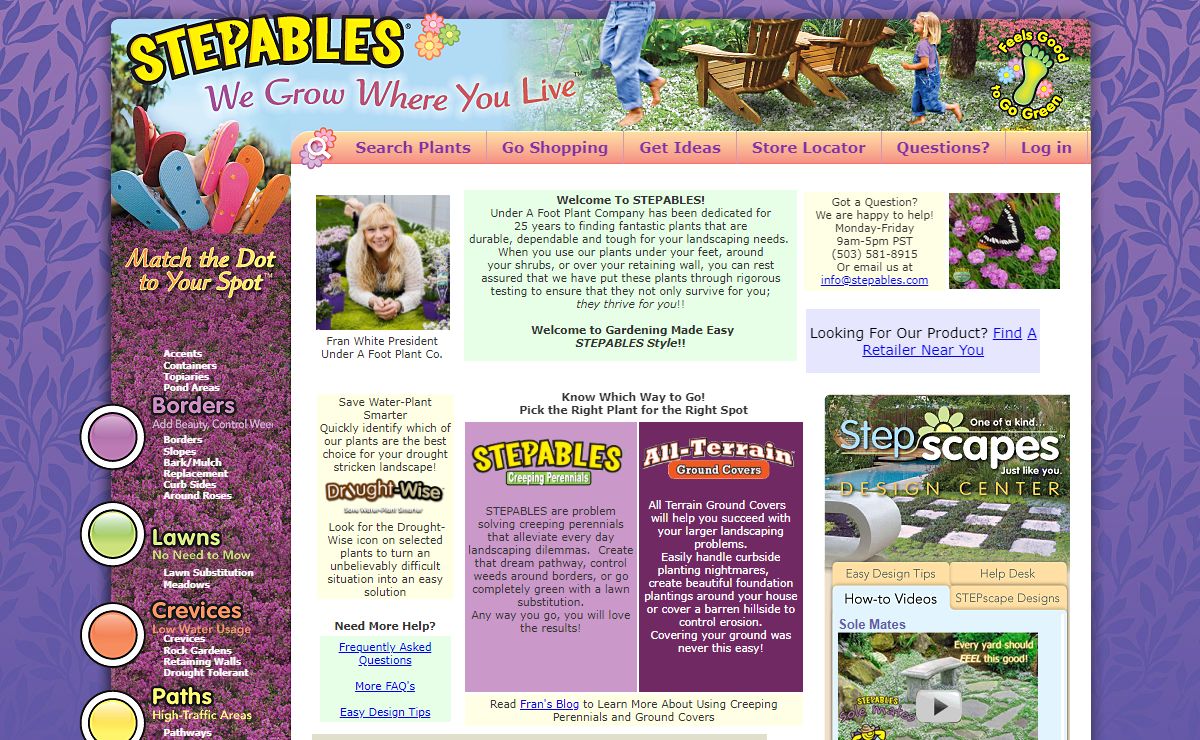 STEPABLES.COM - Plants that tolerate foot traffic