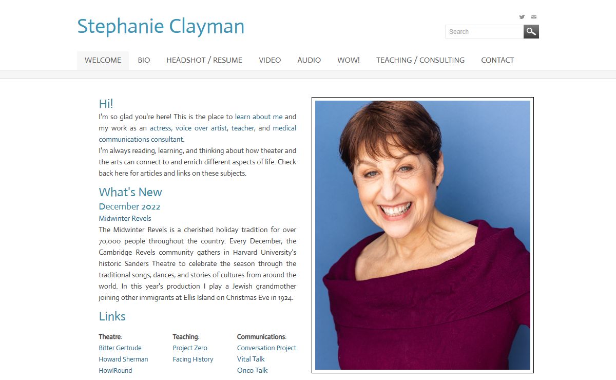Stephanie Clayman - Welcome