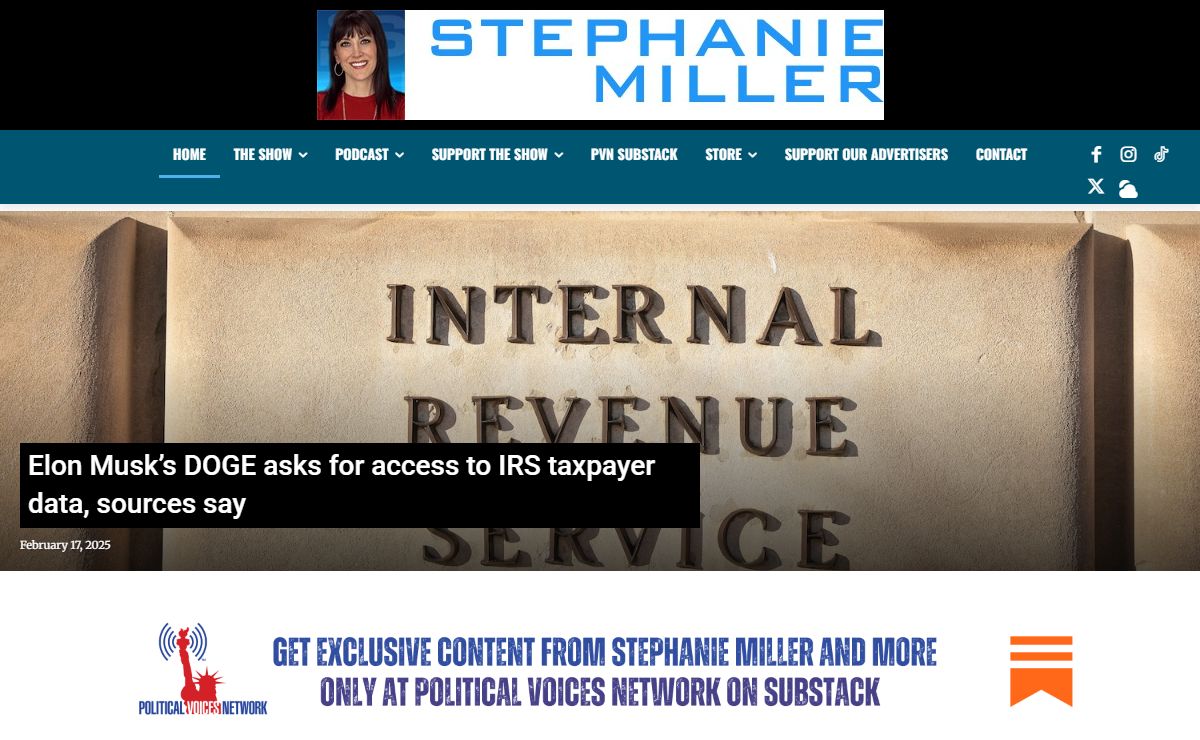 STEPHANIE MILLER SHOW | Number #1 Radio Progressive Morning Show / Monday – Friday 9AM-12PM ET