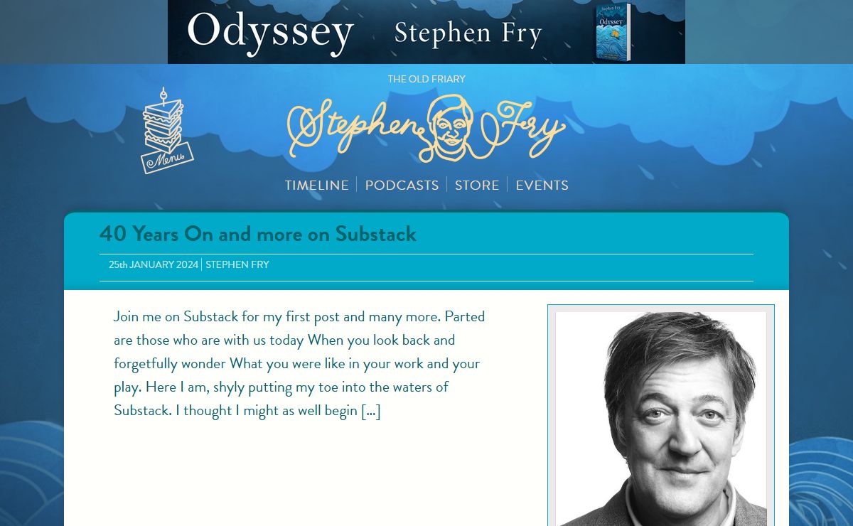 Official site of Stephen Fry