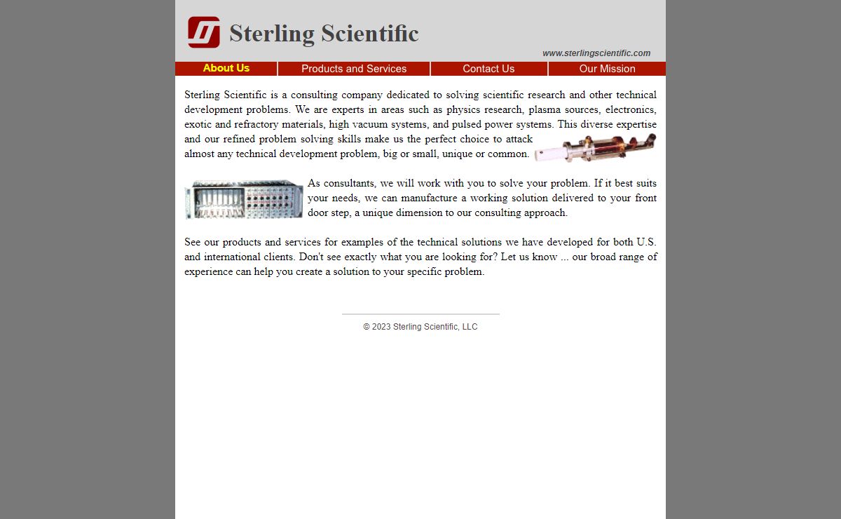 Consulting with Sterling Scientific