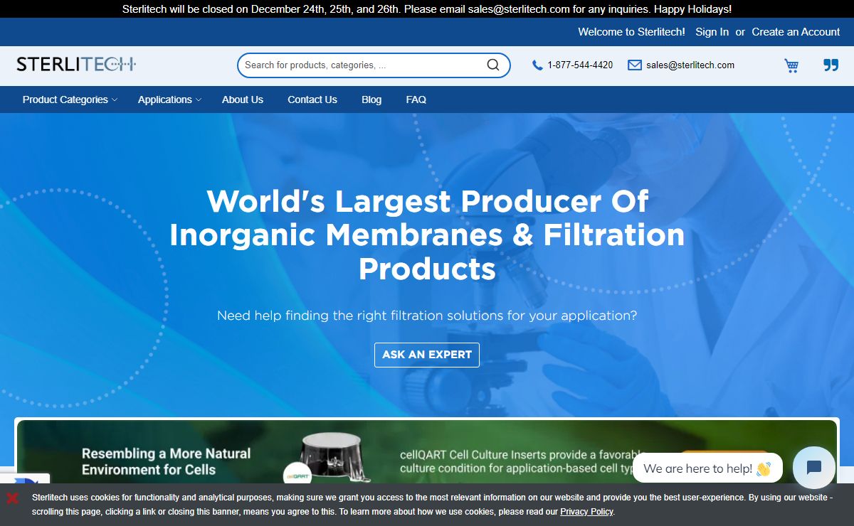 Laboratory Filtration Solutions and Equipment | Sterlitech