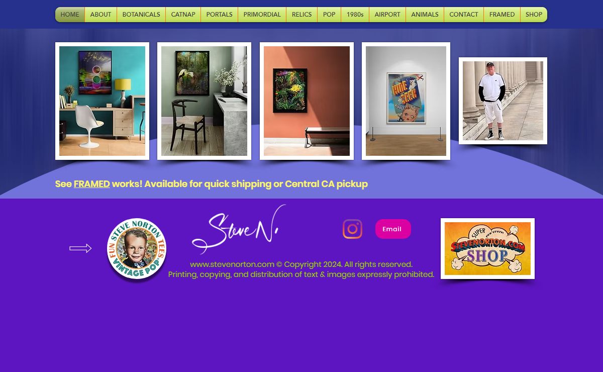 tees, fine art cats, vintage pop, canvas, prints, stevenorton.com/shop