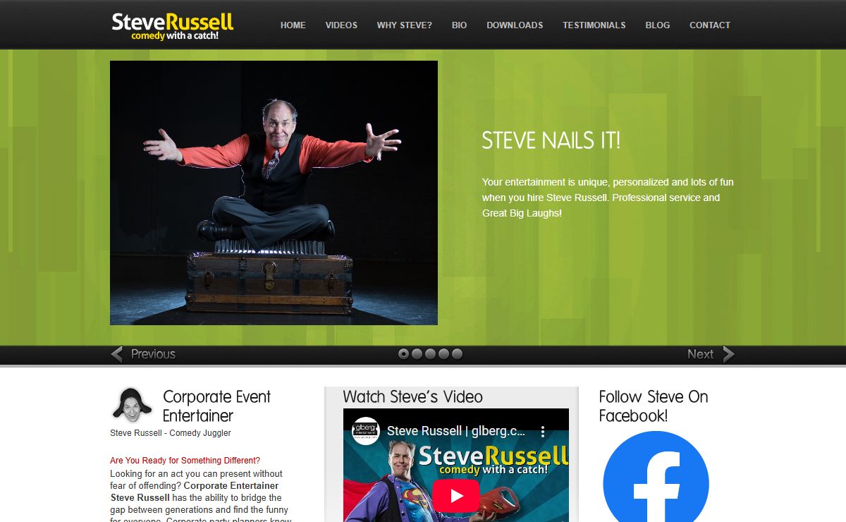 Corporate Event Entertainer Steve Russell | Wisconsin Minnesota | steverusselljuggles.com | Corporate Event Entertainer Steve Russell – Comedy for After-Dinner Entertainment, Keynote Speaking, Corporate Launches and Motivational Seminars