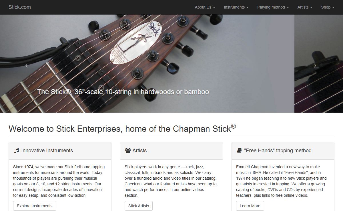 Stick Enterprises - Home of the Chapman Stick -