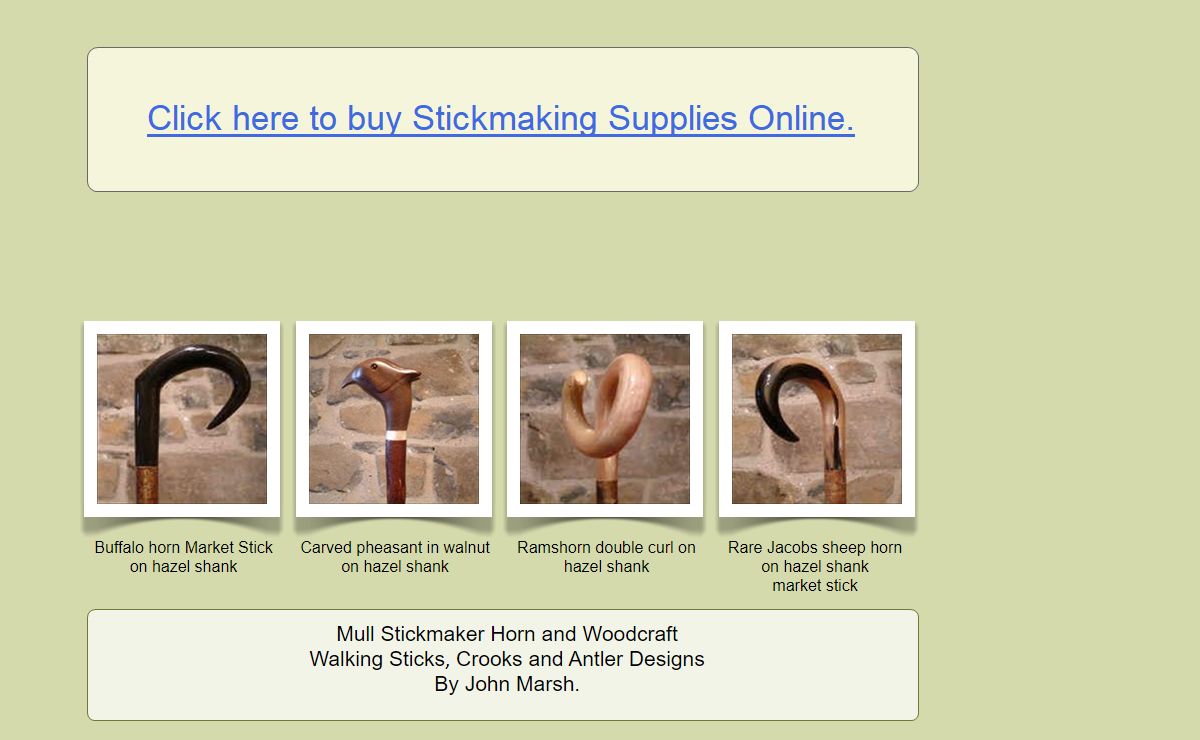Mull Stickmaker Horn and Woodcraft