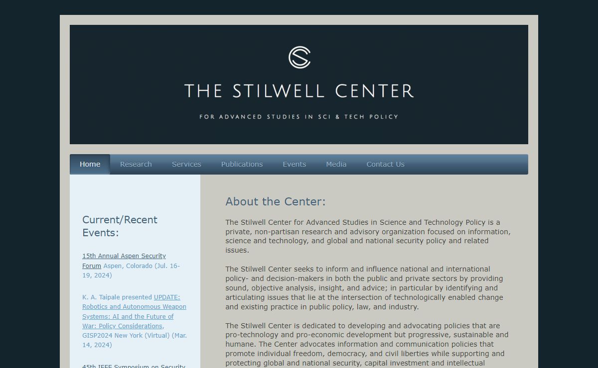 Stilwell Center for Advanced Studies in Sci. & Tech. Policy - Home