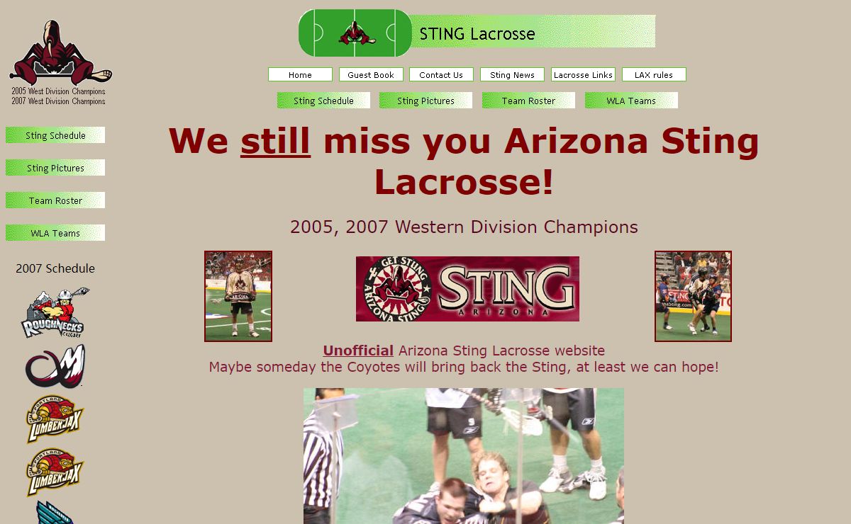Arizona Sting Lacrosse NLL LAX national lacrosse league