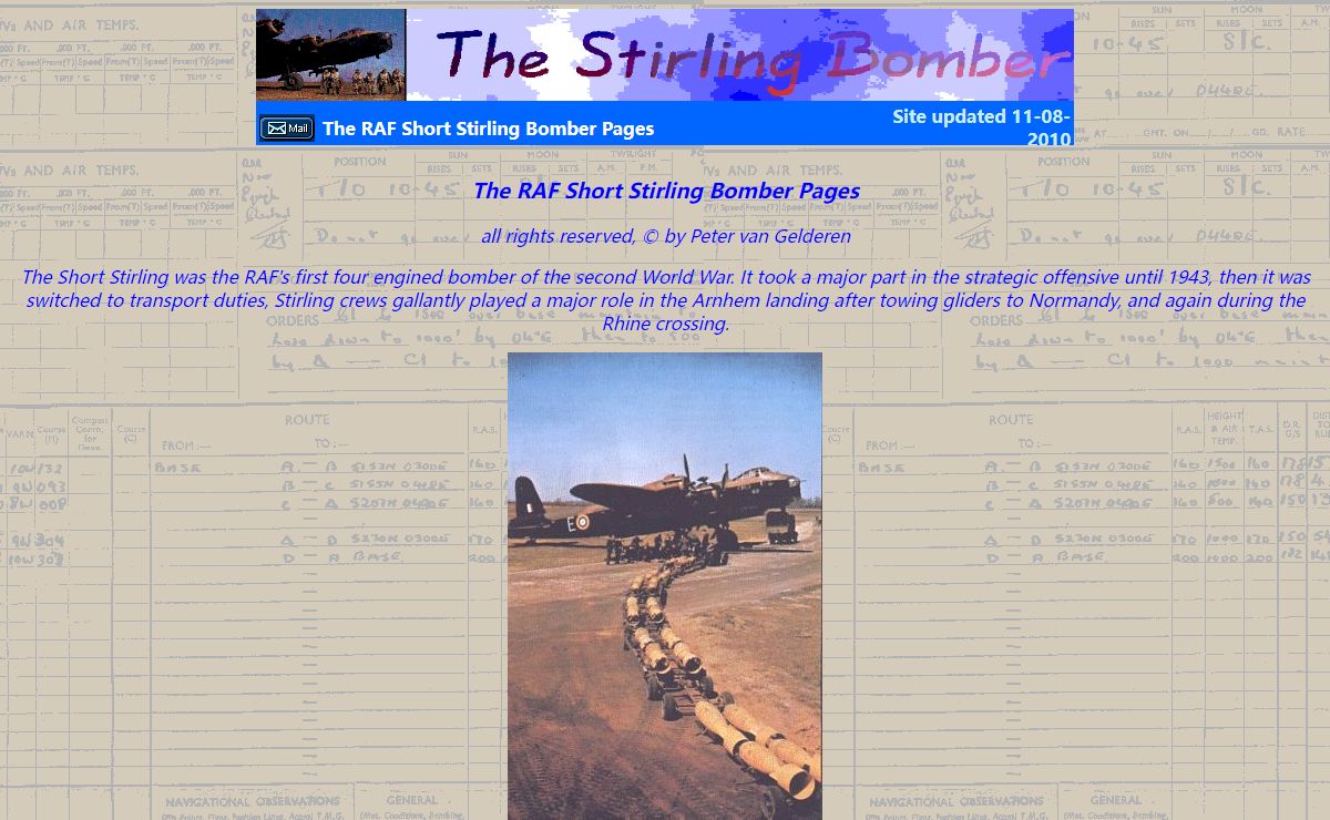 The Stirling Bomber Pages