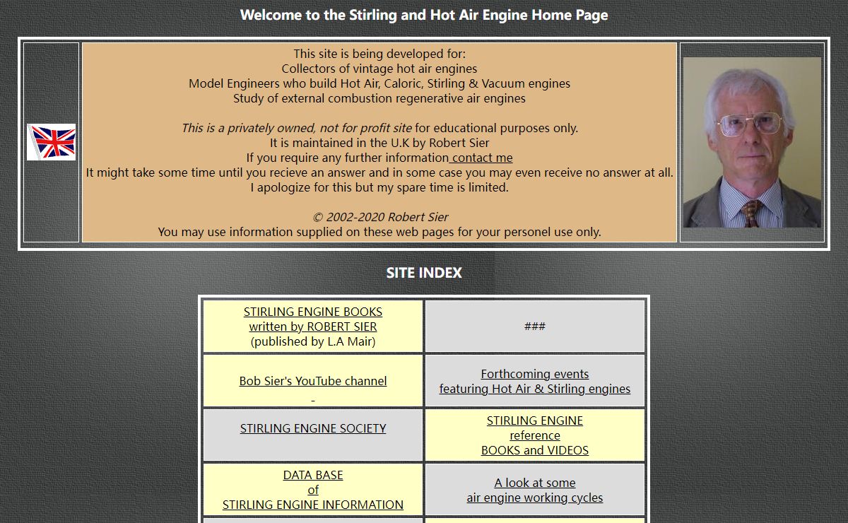 Stirling Engines and Hot Air Engines and Caloric Engines