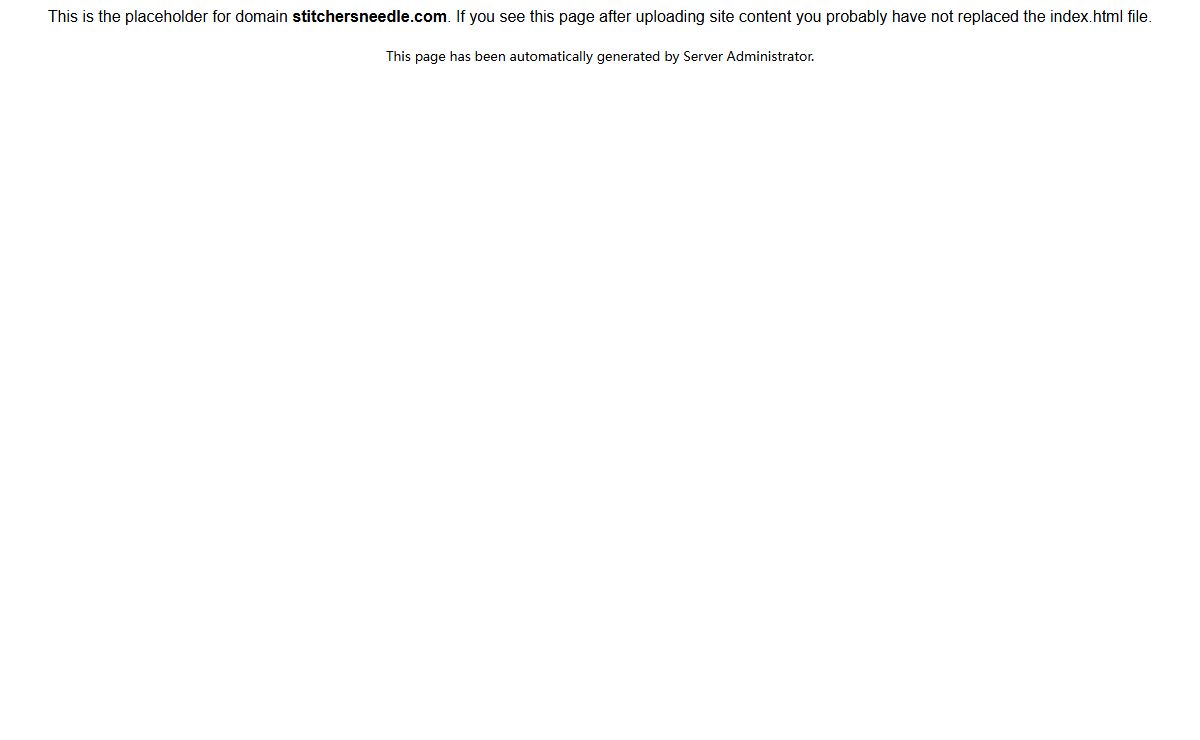PlaceHolder for stitchersneedle.com