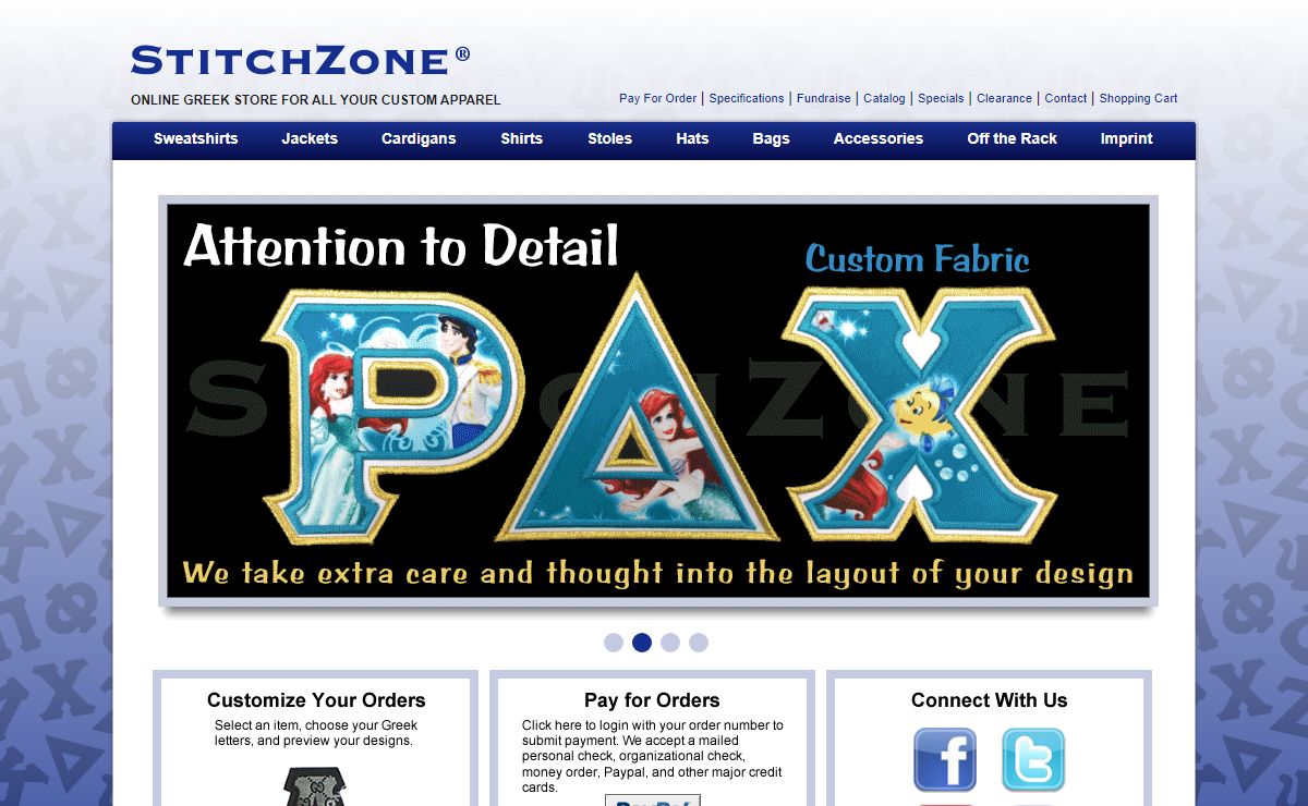 StitchZone Custom Embroidery for Greek Clothing, Fraternity Apparel and Sorority Shirts and Merchandise