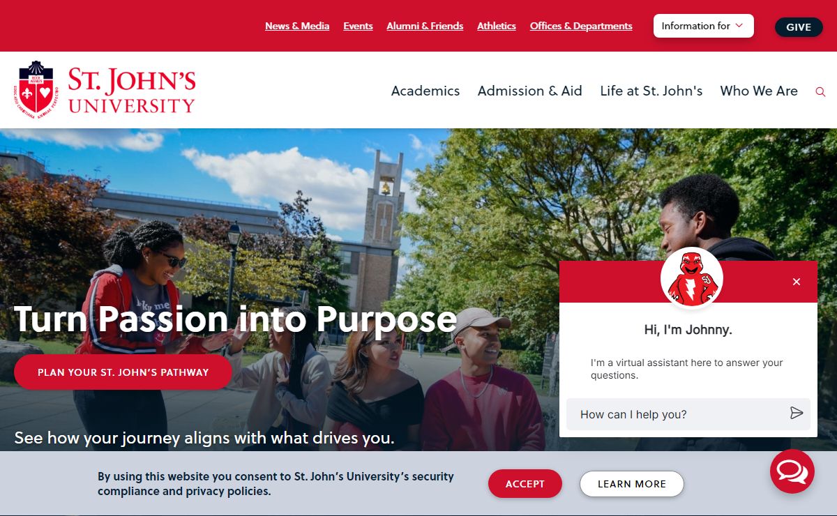 Turn Passion into Purpose at St. John's University | New York, NY
