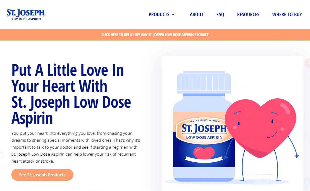 America's Most Trusted Low Dose Aspirin | St. Joseph Aspirin