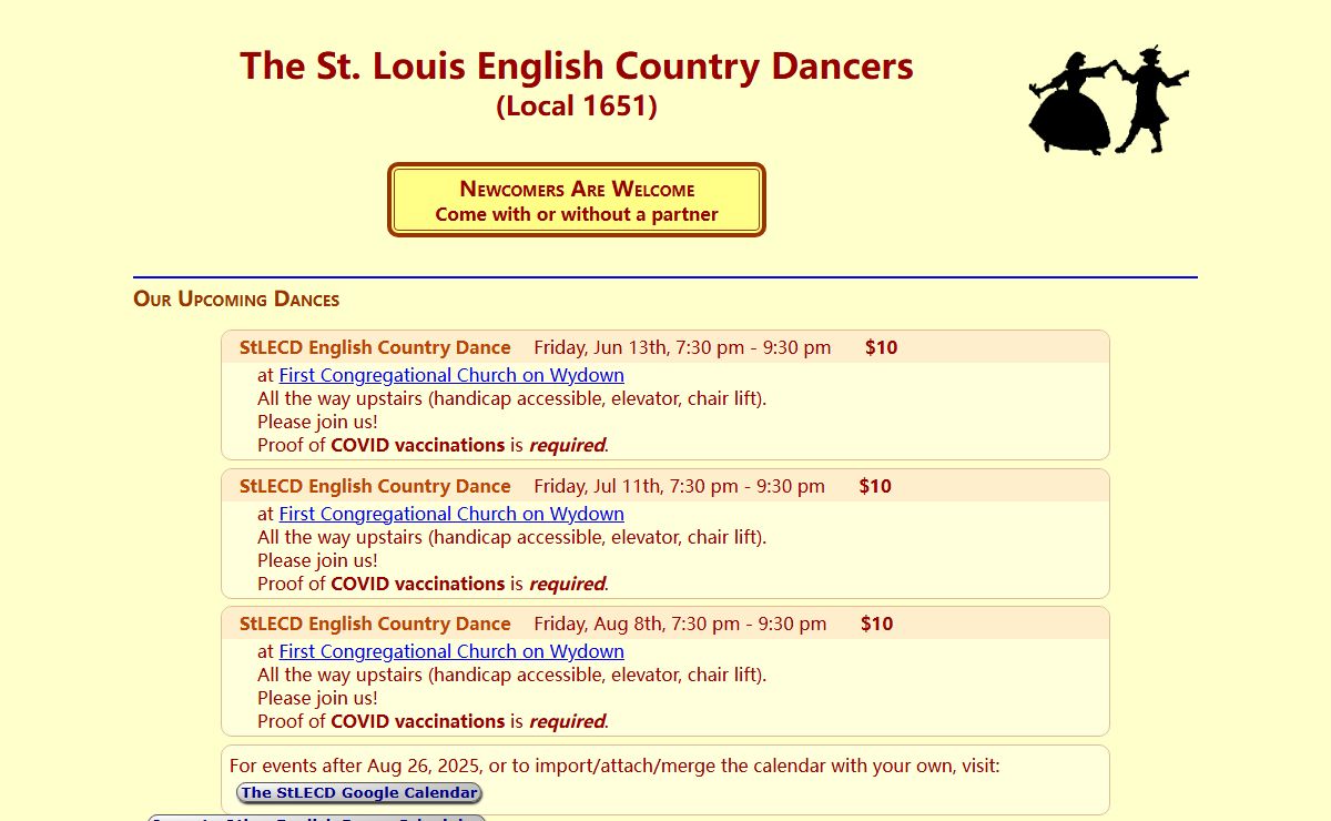 St. Louis English Country Dancers - home page