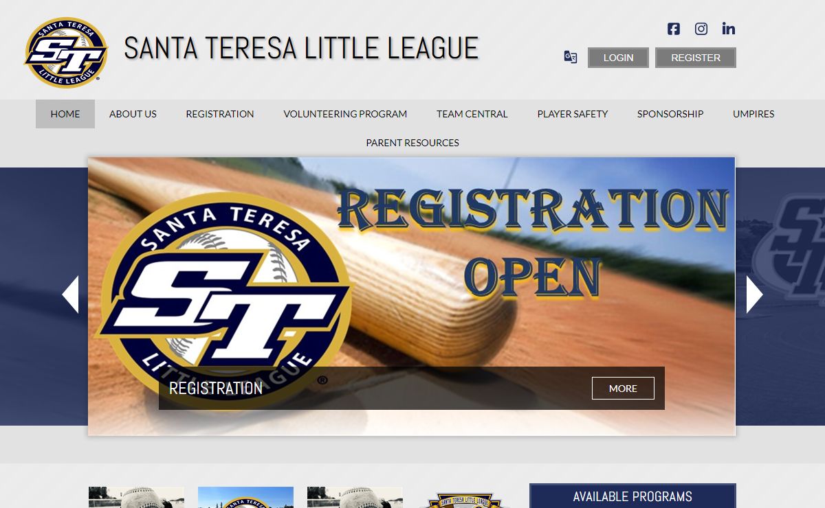 Santa Teresa Little League > Home