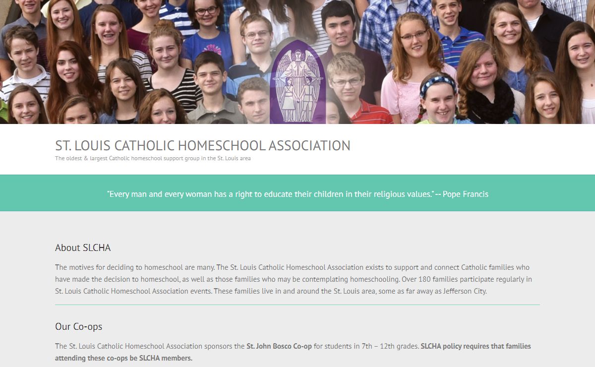St. Louis Catholic Homeschool Association – The oldest & largest Catholic homeschool support group in the St. Louis area