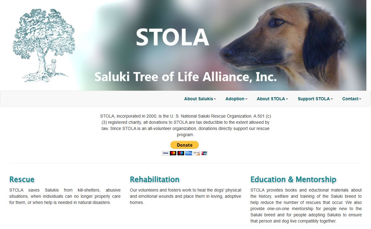 STOLA - Saluki Tree of Life Alliance, Inc.