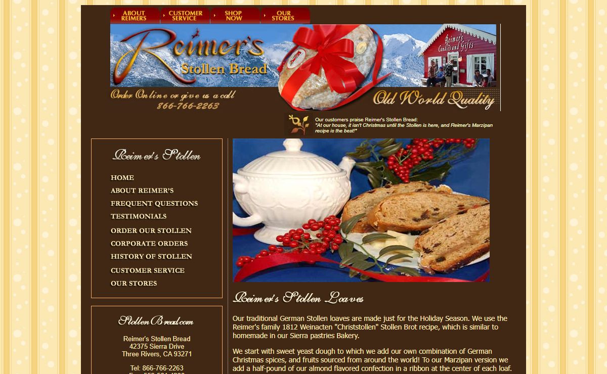 Authentic, German Stollen Bread