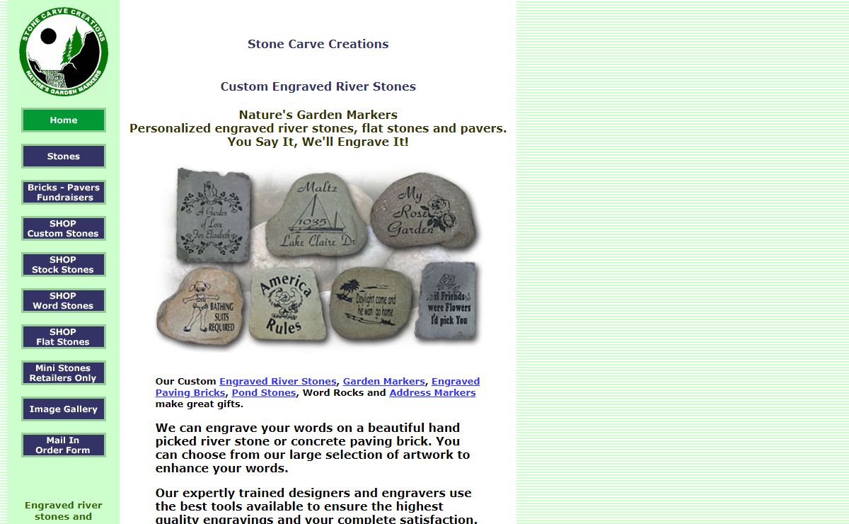 Custom Engraved River Stones, Garden Markers & Unique Pond Stones at Stone Carve Creation
