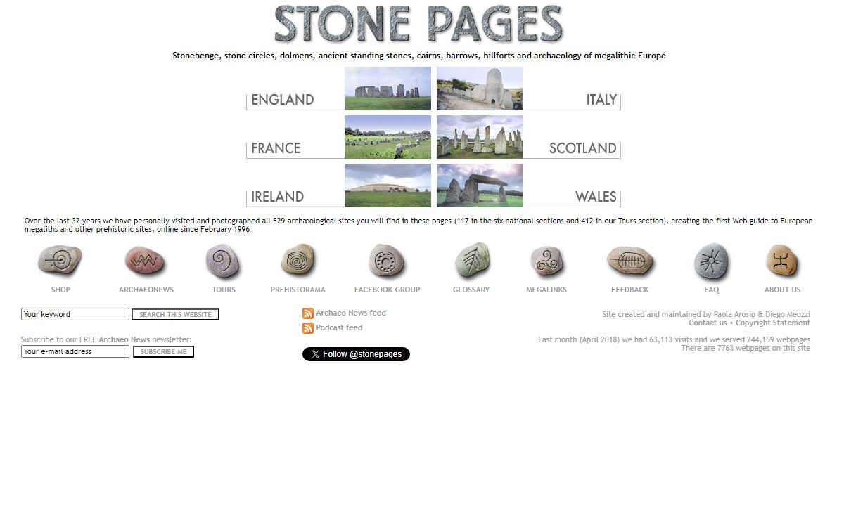 Stone Pages • Web guide to Megalithic Europe