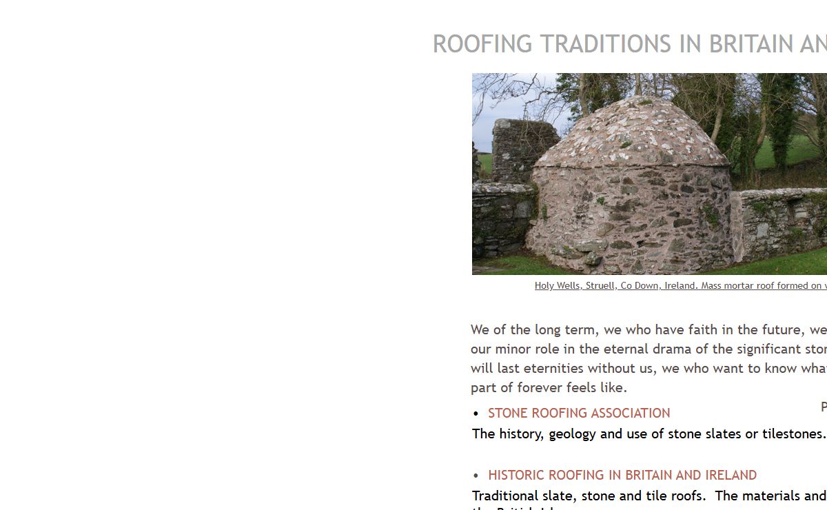 ROOFING TRADITIONS IN BRITAIN AND IRELAND