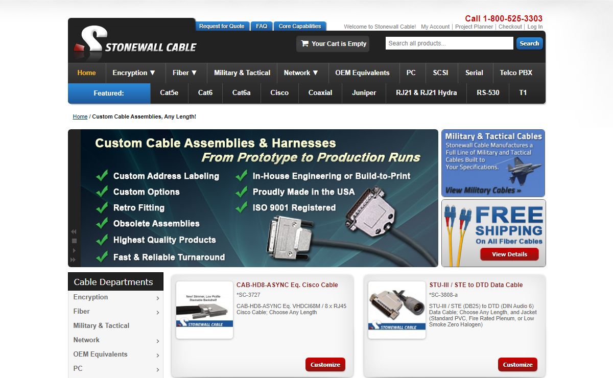 Custom Cable Assemblies, Any Length! - Stonewall Cable