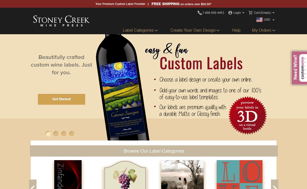 Personalized and Custom Wine Labels - Stoney Creek Wine Press