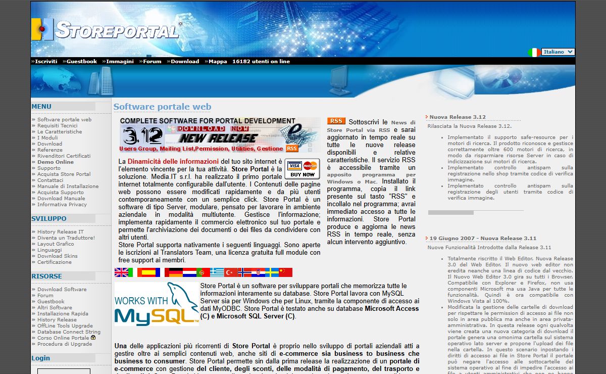 StorePortal - Software for dynamic portal development in asp, portal manager software, website builder, software per portali, software per siti internet, ecommerce software, Portal ASP Free Windows Software Portal ASP Web Portal for Windows 2000 2003 XP