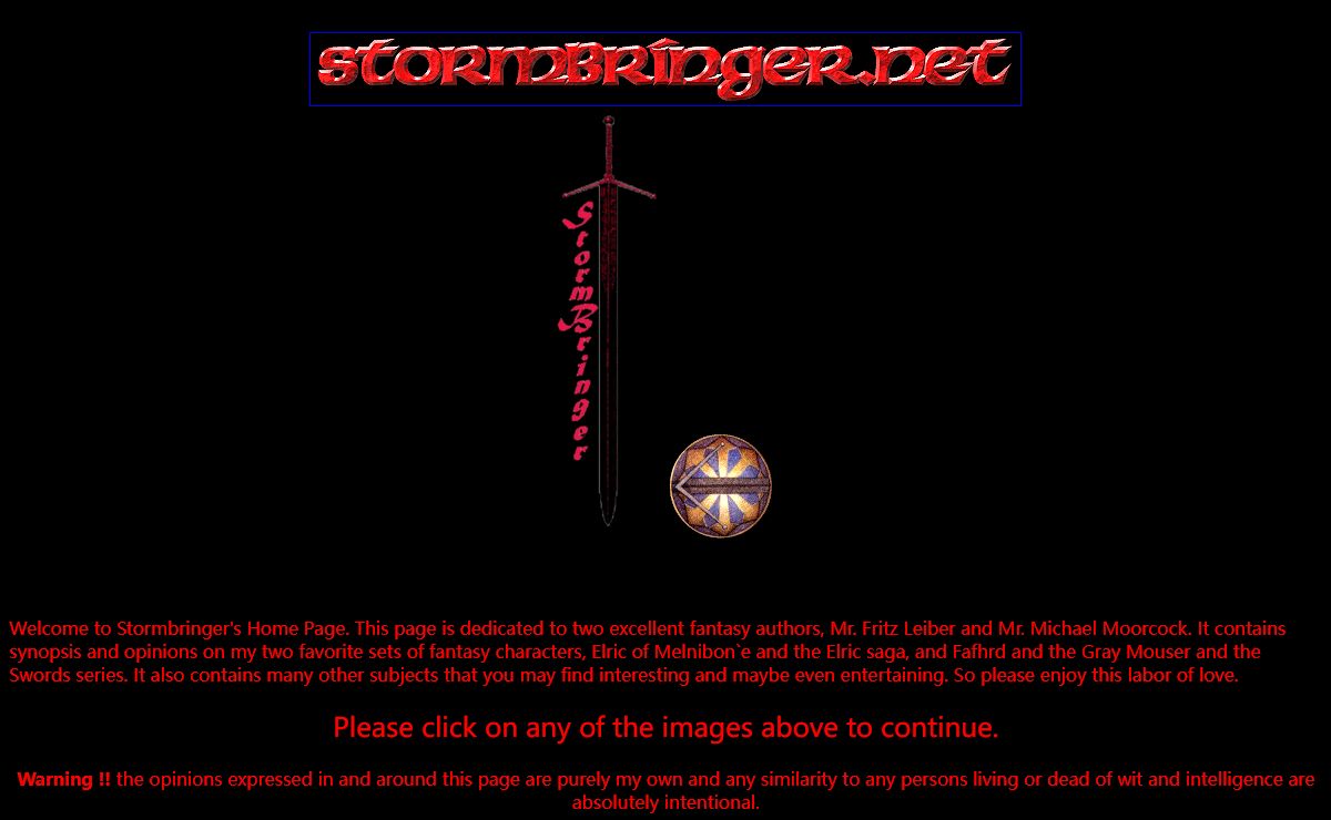 Welcome to Stormbringer's Chaos Page (Elric/Fafhrd/Grey Mouser/Moorcock/Leiber)