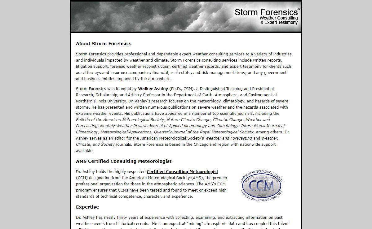 Storm Forensics.com - Forensic Meteorology and Weather Consulting